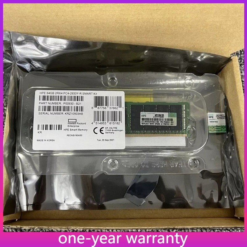 P00930-B21 NEW P03053-0A1 HPE 64GB 2Rx4 DDR4 PC4-2933Y GEN10 RDIMM Server Memory