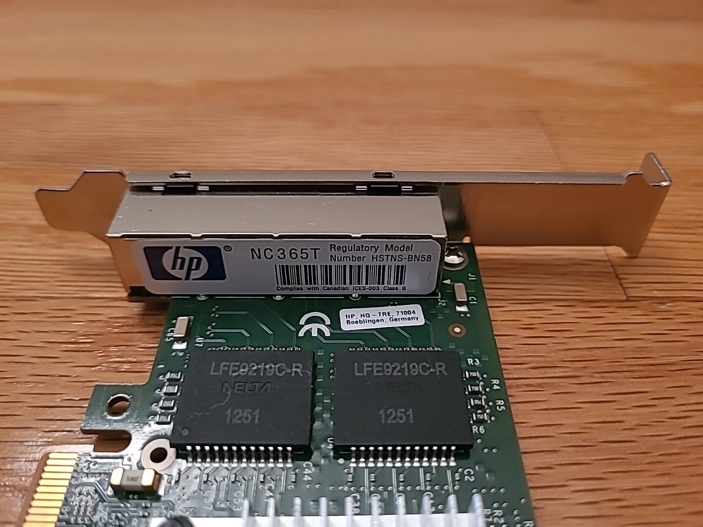 HP NC365T 4-Port Gigabit Network Adapter Full Brackets 593720-001 Intel I340-T4