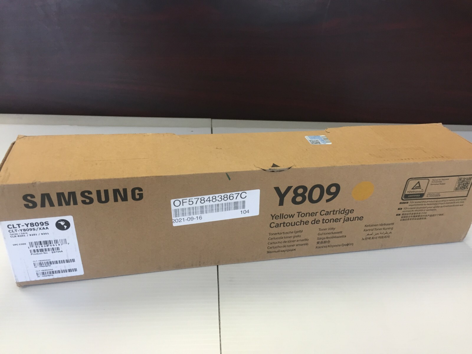 Genuine Samsung CLT-Y809S Yellow Toner Cartridge for CLX-9201 CLX-9251 CLX-9301