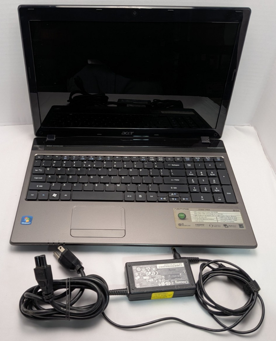 Acer Aspire 5560-7402 AMD 1.5GHz A6-3420M 4GB RAM 500GB Storage NO OS Pls Read