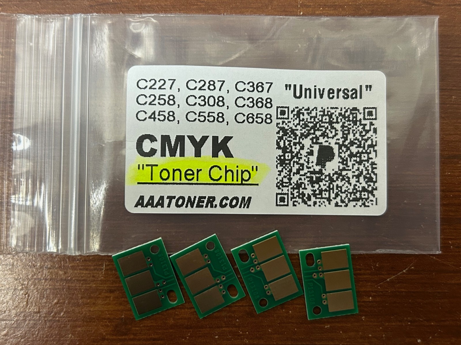 4 Toner Chips for Bizhub C227, C287, C367, C258, C308, C368 (Toner) Refill