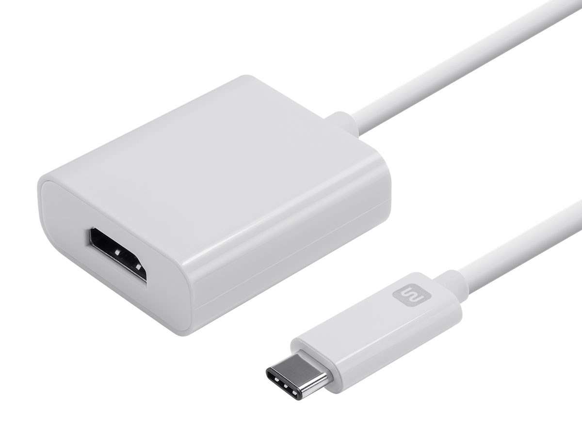 Monoprice USB-C to HDMI Adapter - White, Supports Up To 10Gbps Data Rate,USB 3.1