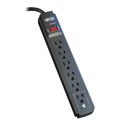 Tripp Lite 15FT 6 Outlet Surge Protector - Black