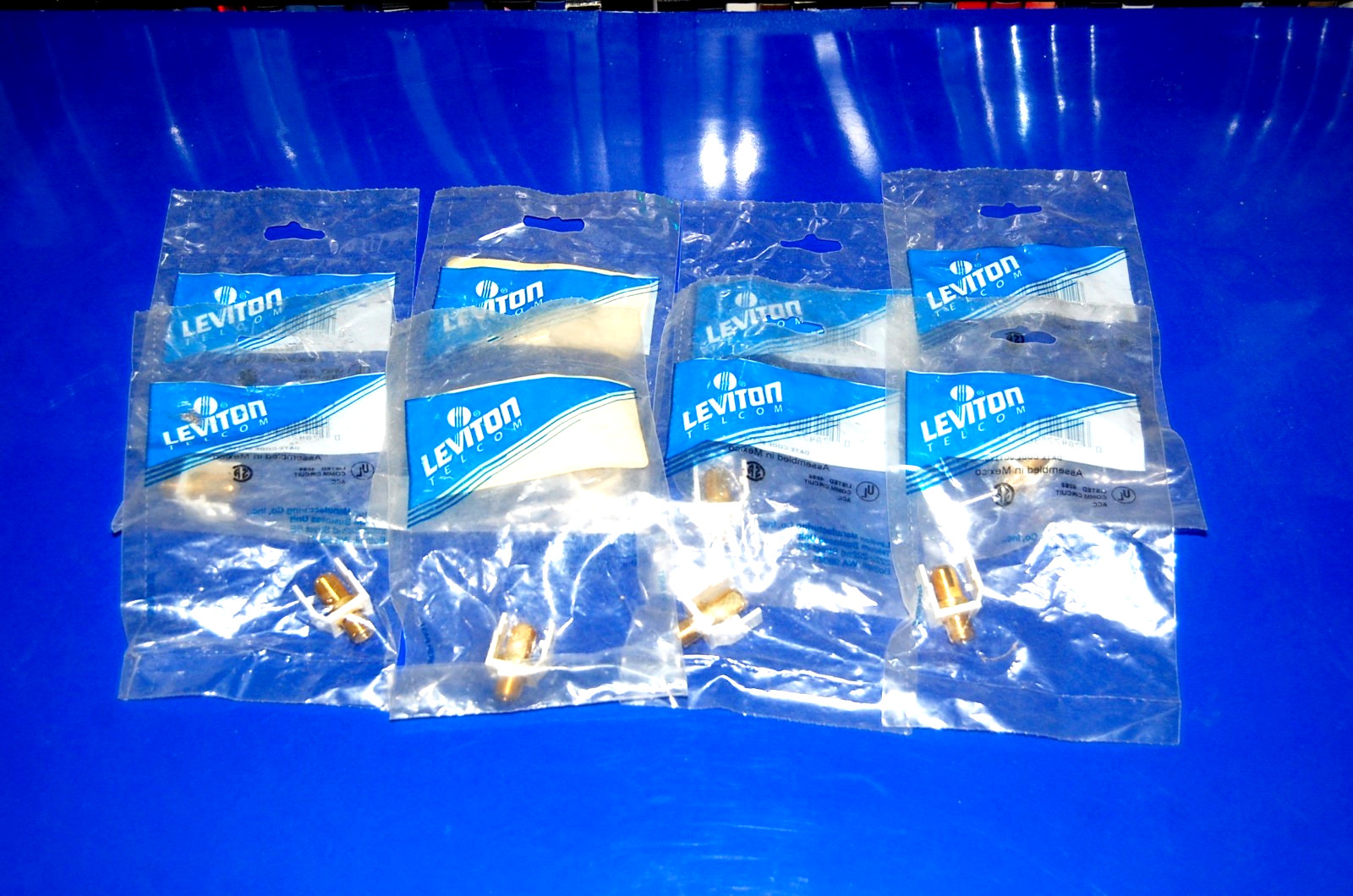 Leviton Telcom 138-40831-002 F-Connector Snap-In Module White | Lot of 8 | NOS