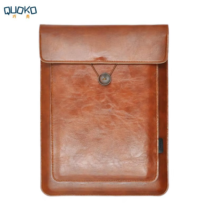 Laptop Bag 13 Inch PU Leather Sleeve Double Layer For Laptop Notebook Bag