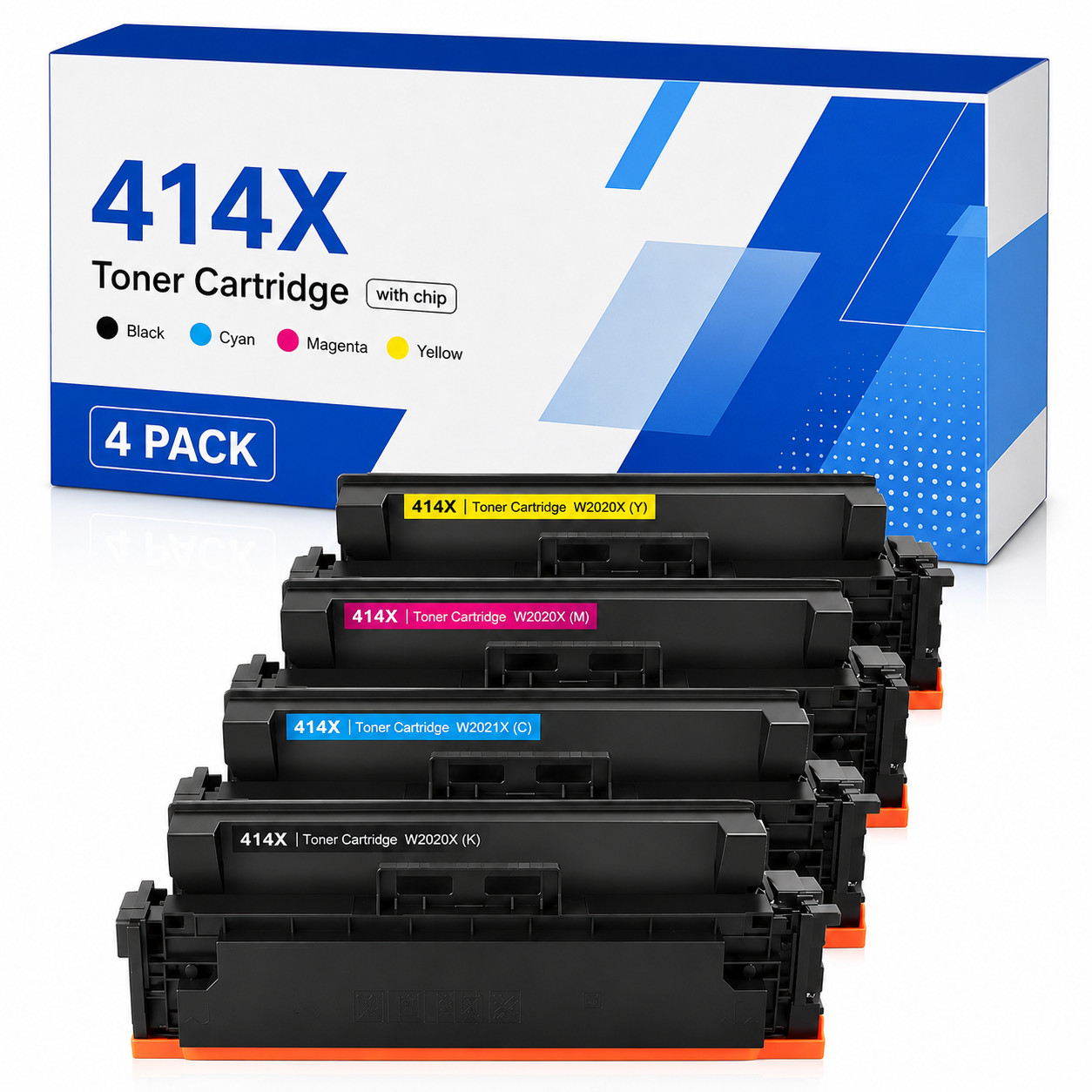 414X W2020X 4PK BK/C/M/Y High Yield Toner Cartridge Fits M454dw M479fdw M479fdn