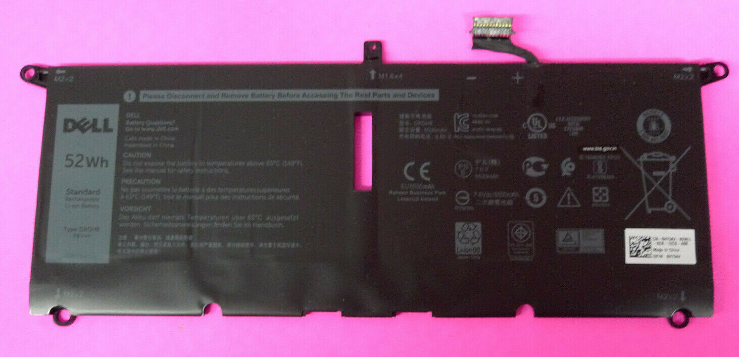 NEW Genuine Dell XPS 13 9370 9380 Laptop Battery 52Wh 4-Cell H754V DXGH8