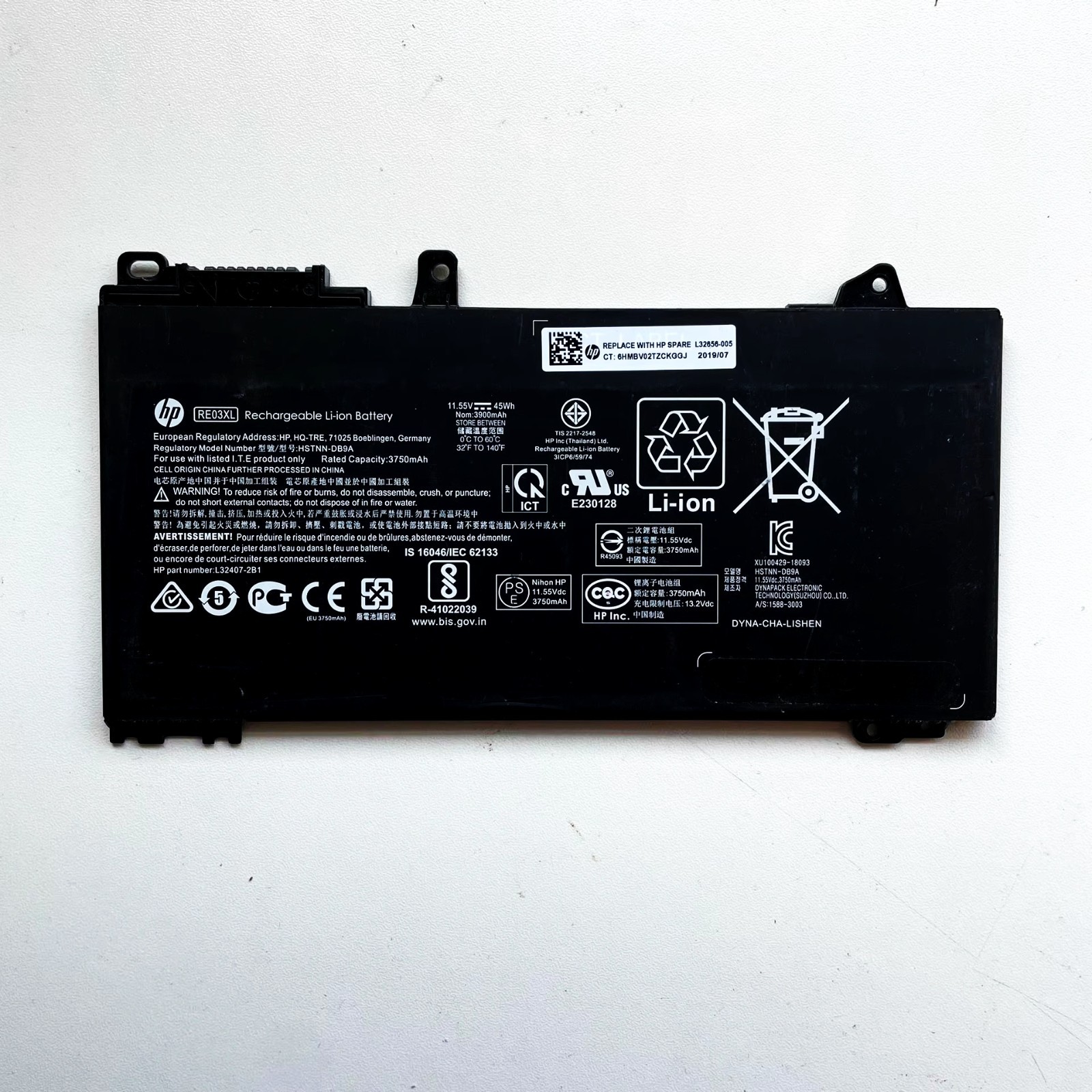 Genuine 11.55V 45Wh RE03XL Battery For HP ProBook 430 440 450 G6/G7 ZHAN 66 Pro