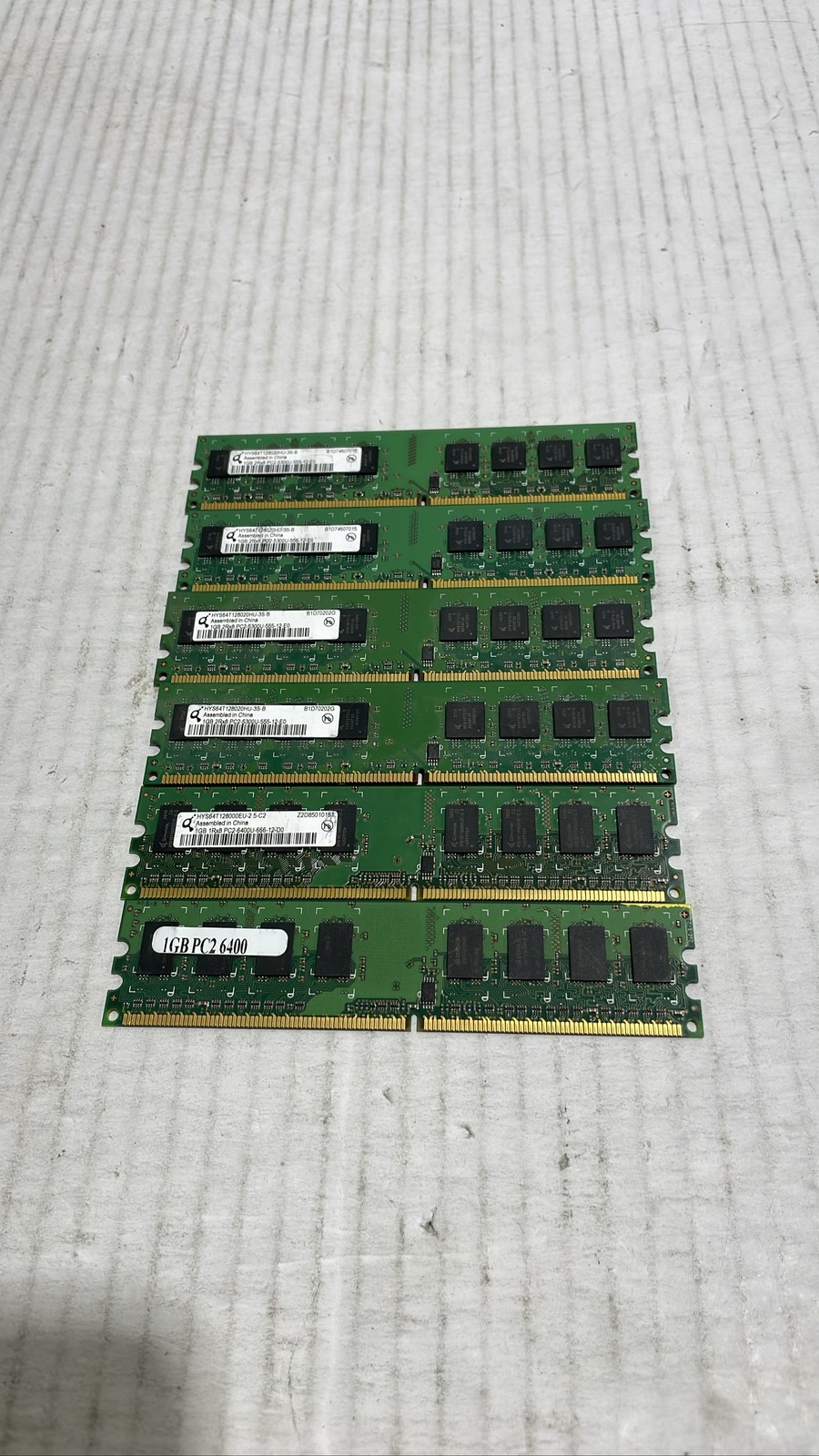 Qimonda 1GB PC2-5300U PC2-6400 Desktop RAM DDR2 Memory Mixed Lot of 6