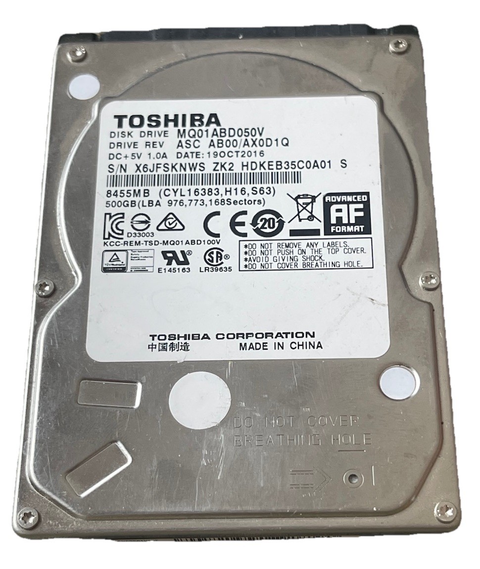 Toshiba MQ01ABD050V 2.5-inch SATA Internal Hard Drive 500GB
