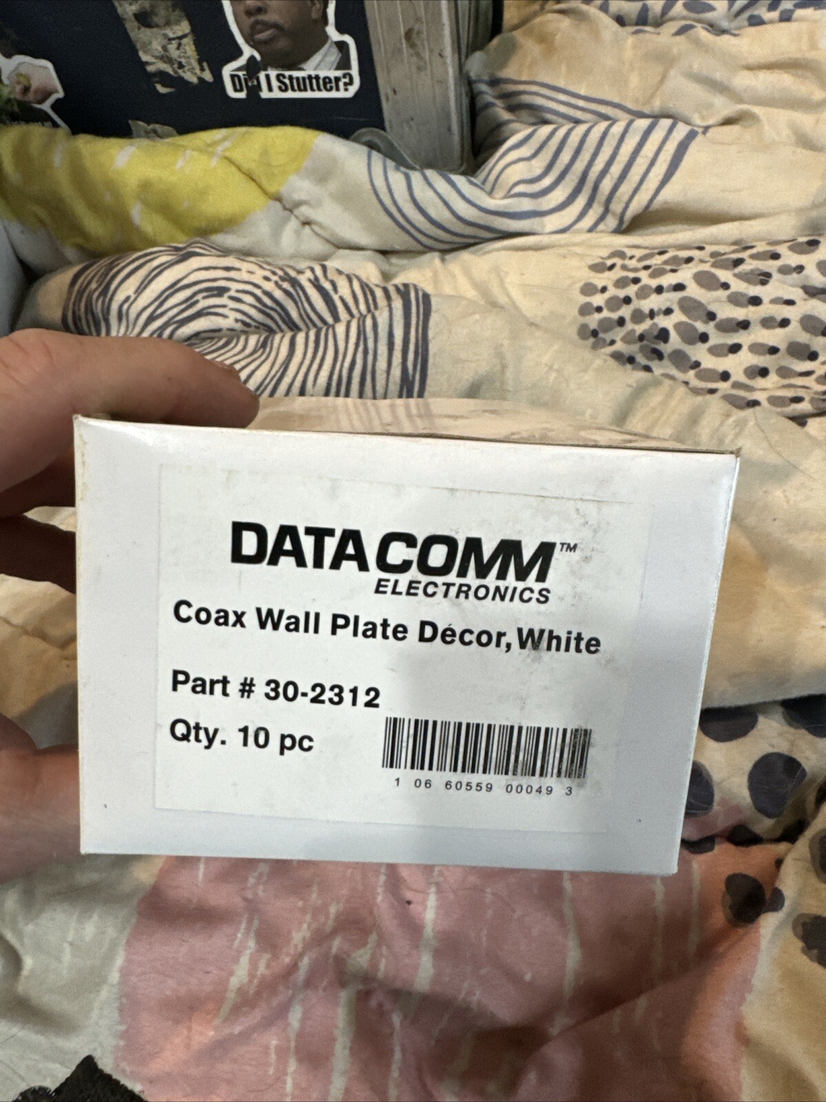 Box 10 Data Comm Electronics 30-2312 Wall Plate Decor White
