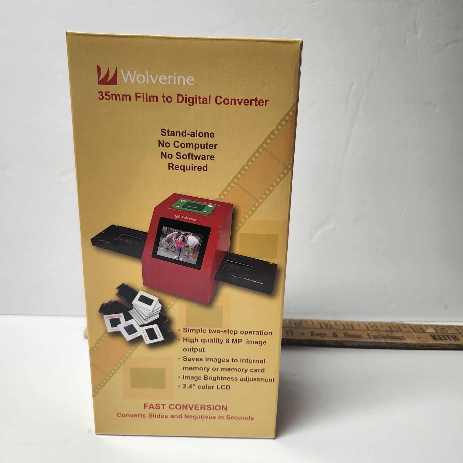Wolverine Film to Digital Converter, F2D-8 Red Model, New in Box