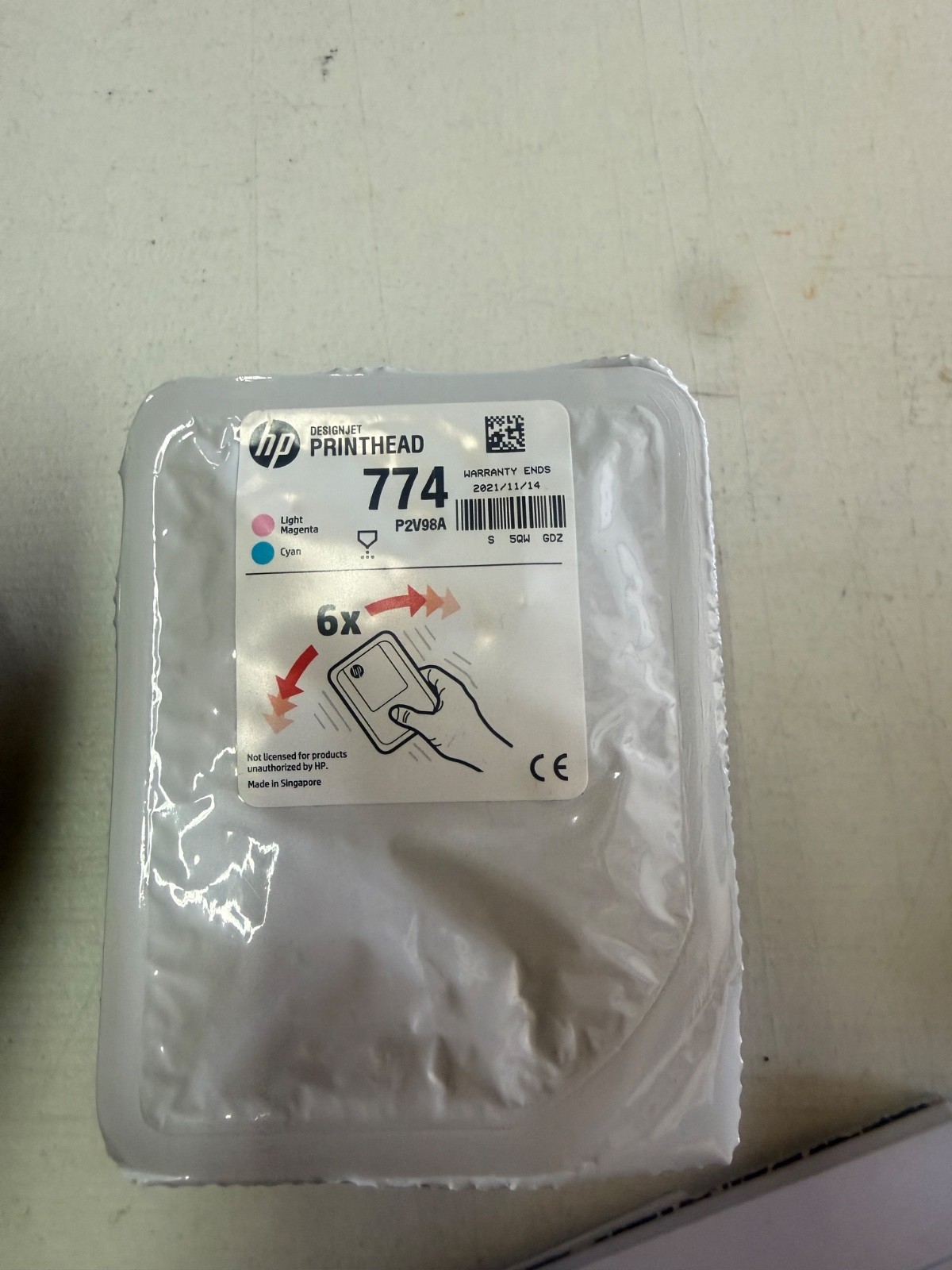 GENUINE HP 774 Light Magenta/Cyan PRINTHEAD P2V98A
