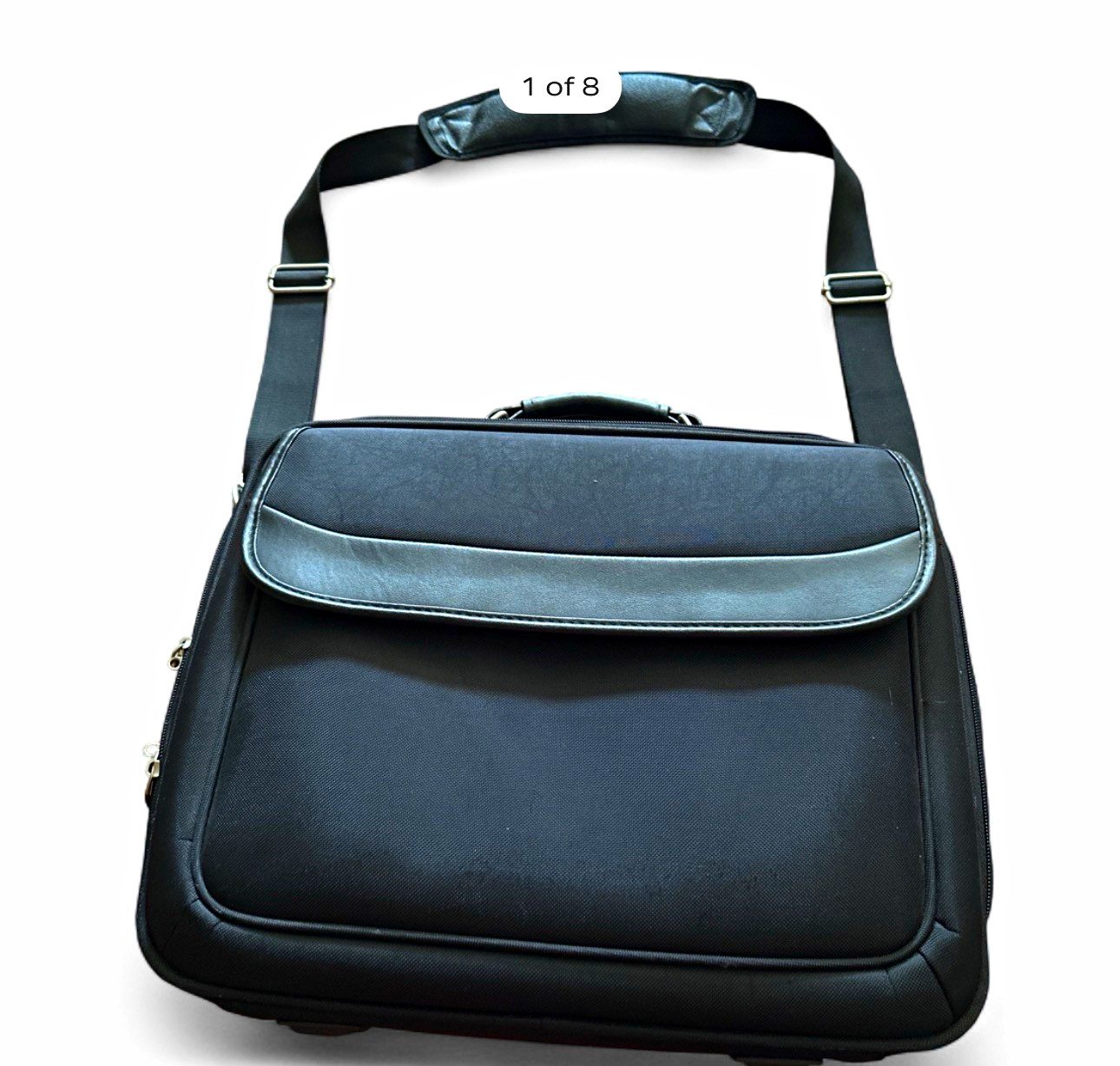 Foray Padded 15in Laptop Shoulder/Messenger Bag Nylon Black 16x14x6