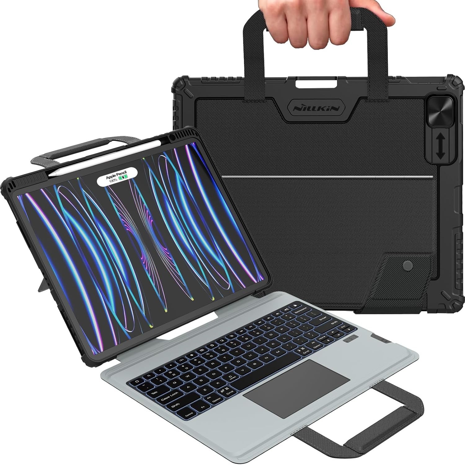 Nillkin iPad Air 13 inch M2/M3 Case Keyboard with Carry Handle *NEW SEALED*