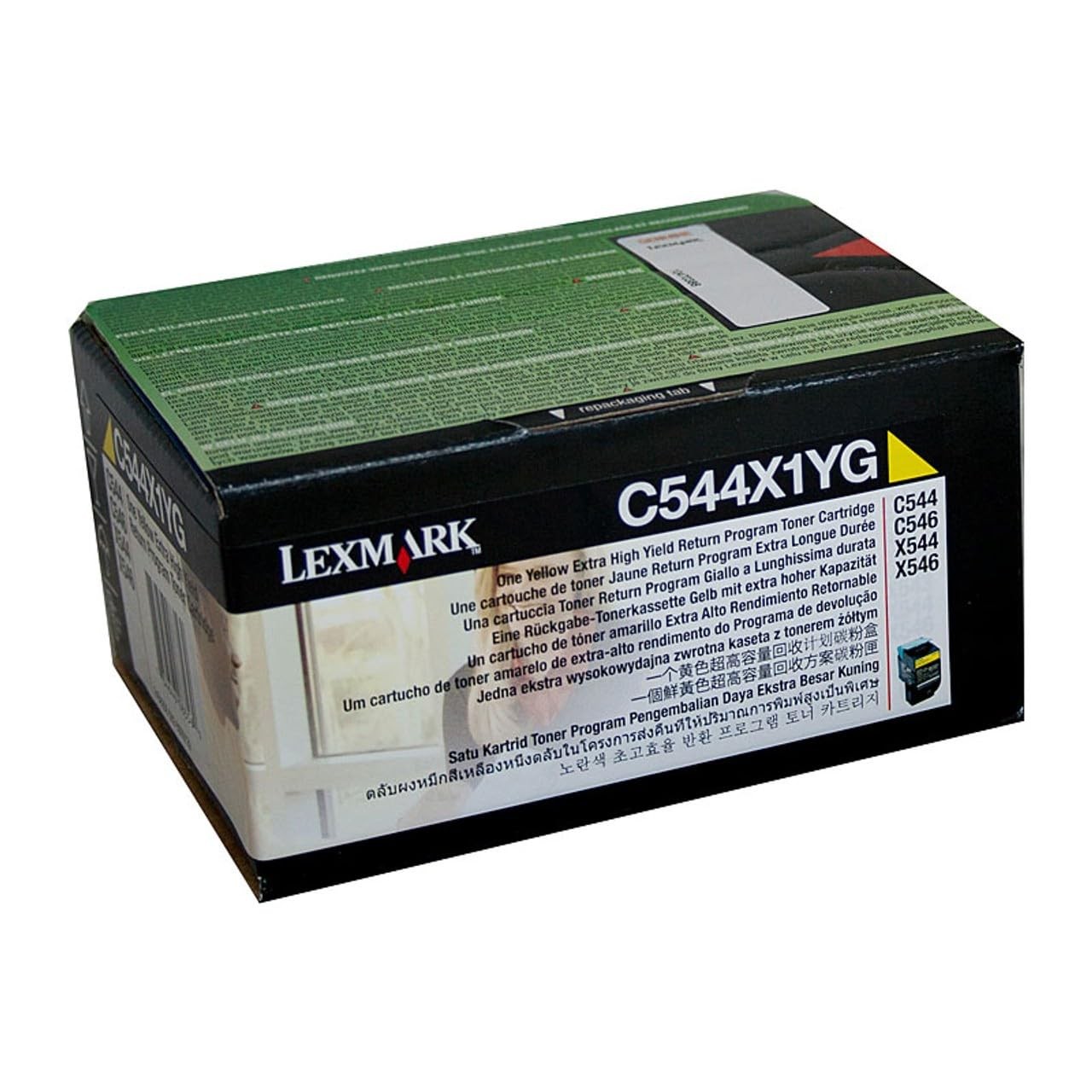 Original Lexmark C544X1YG Yellow Toner. New Sealed Box, We Ship Fast