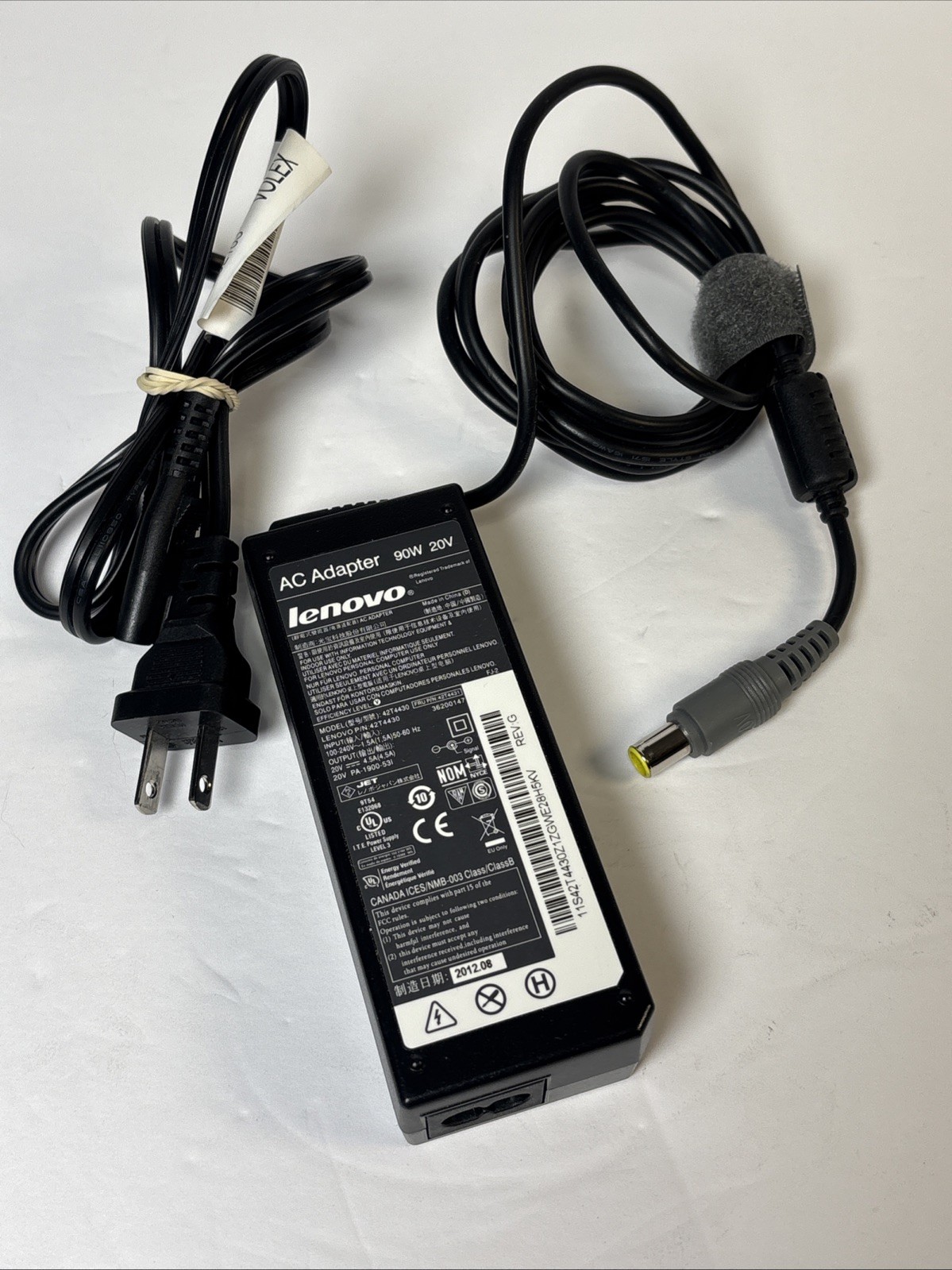 Genuine Lenovo ThinkPad Laptop AC Charger Power Adapter 90W 20V 4.5A ROUND TIP