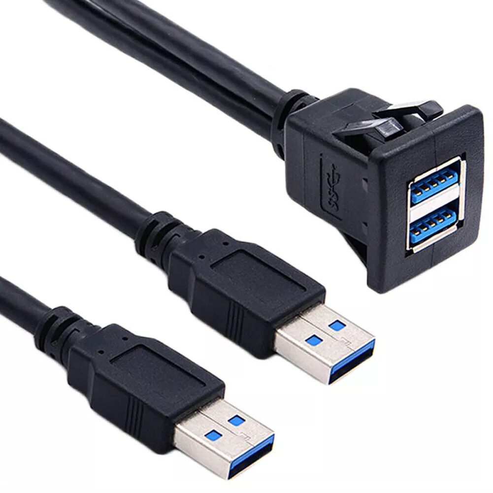 USB 3.0 extension cable for dashboard, car, boat, motorcycle installation