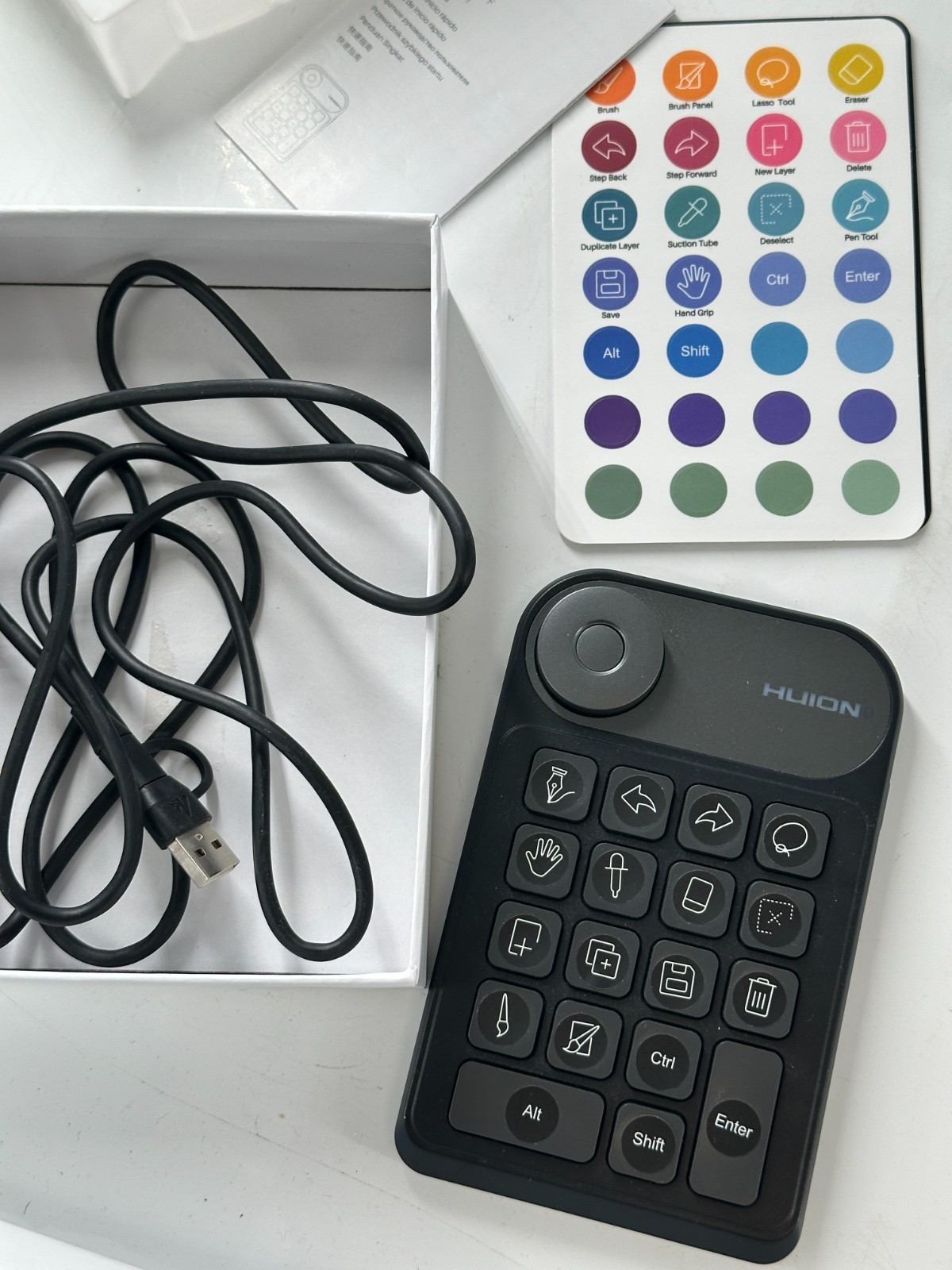 HUION Keydial mini Keypad Dial Controller Keydial Mini Keypad Black