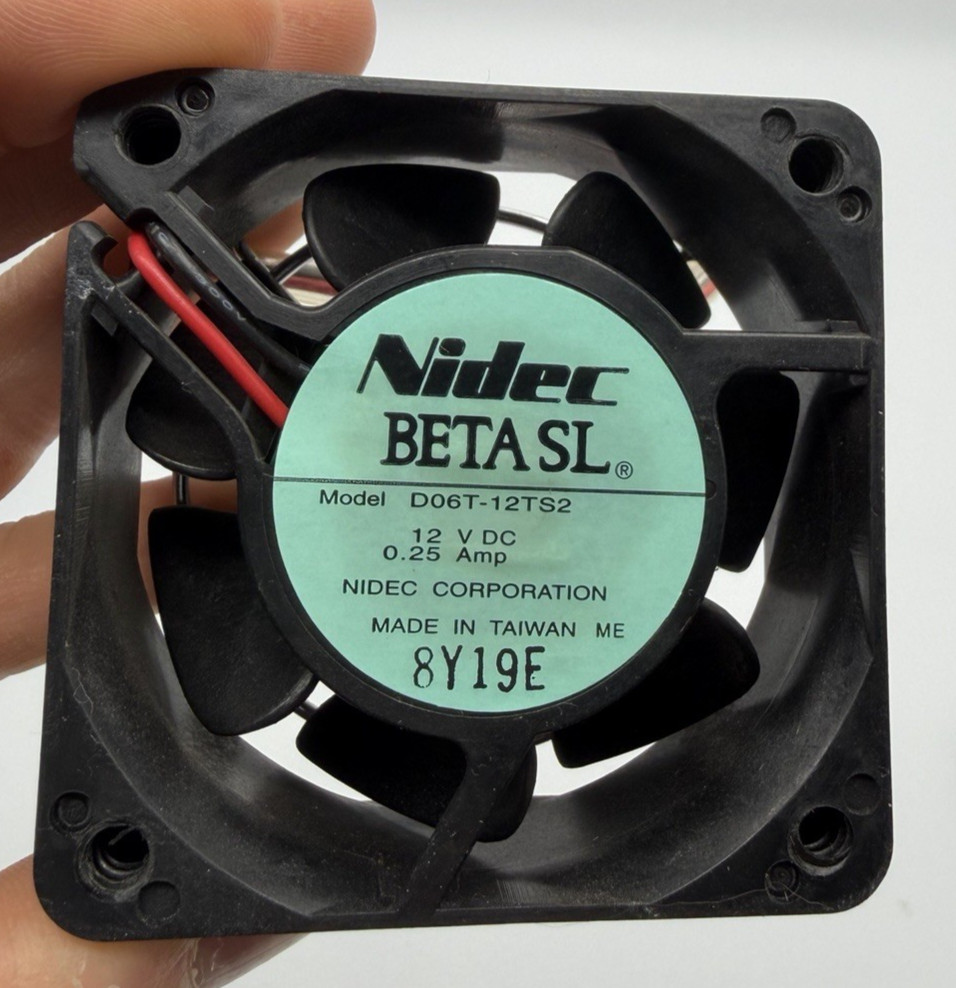 Nidec Beta SL D06T-12TS2 9Y20Y 12VDC .25A Fan
