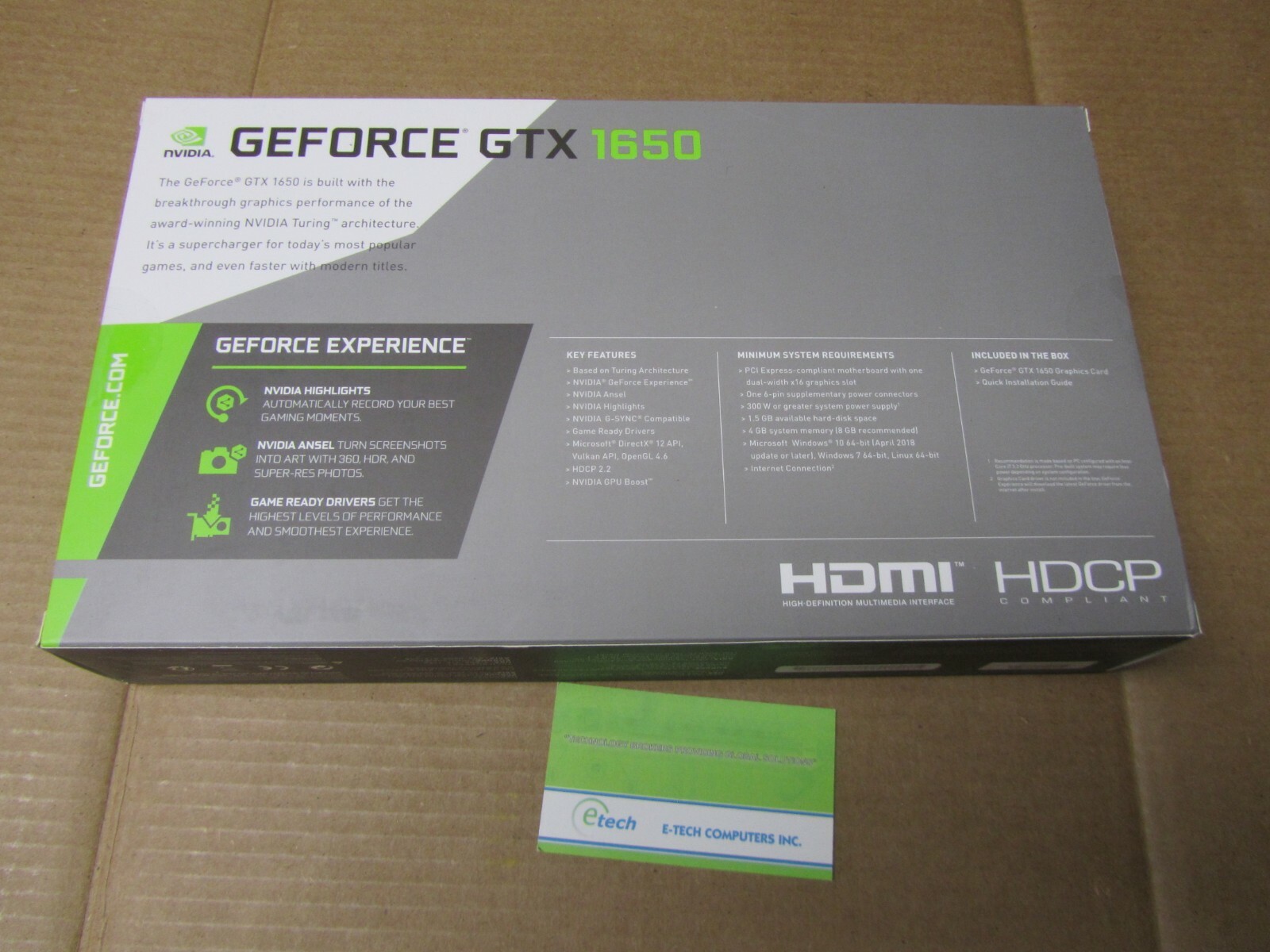 VCG16504D6DFPPB - PNY GeForce GTX 1650 4GB GDDR6 Dual Fan