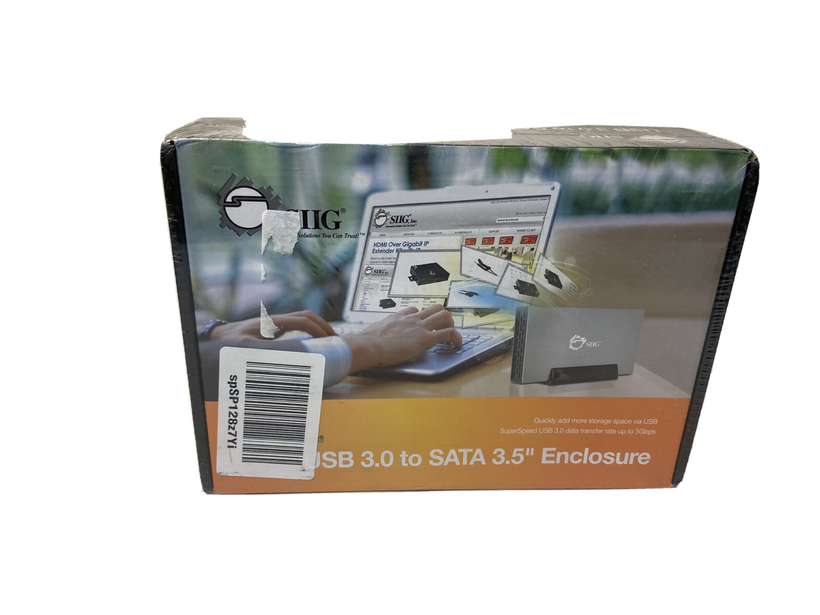 SIIG USB 3.0 to SATA 3.5" External Hard Drive Enclosure A234444X ( Bin 109)