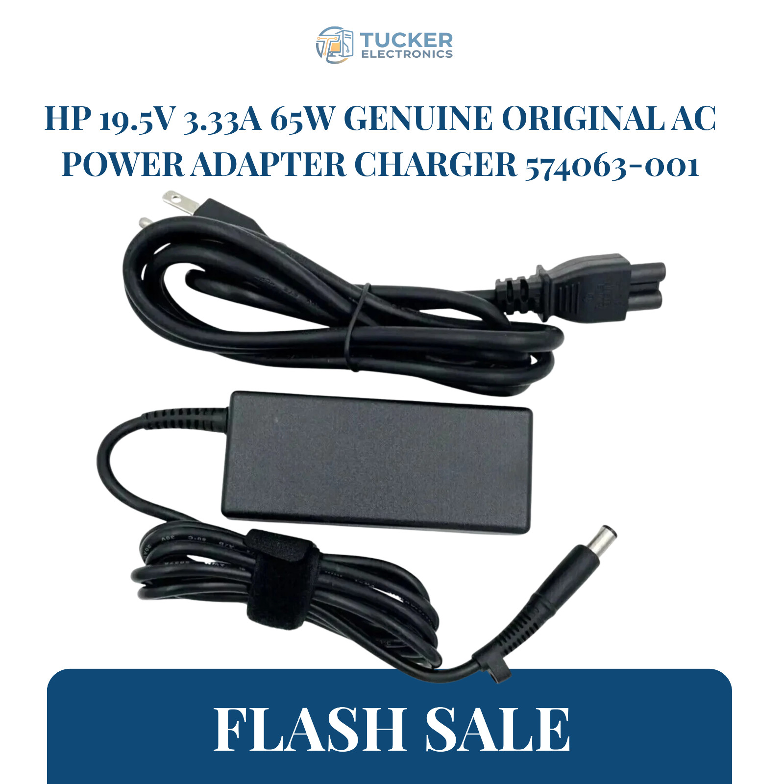 HP 19.5V 3.33A 65W Genuine Original AC Power Adapter Charger 574063-001