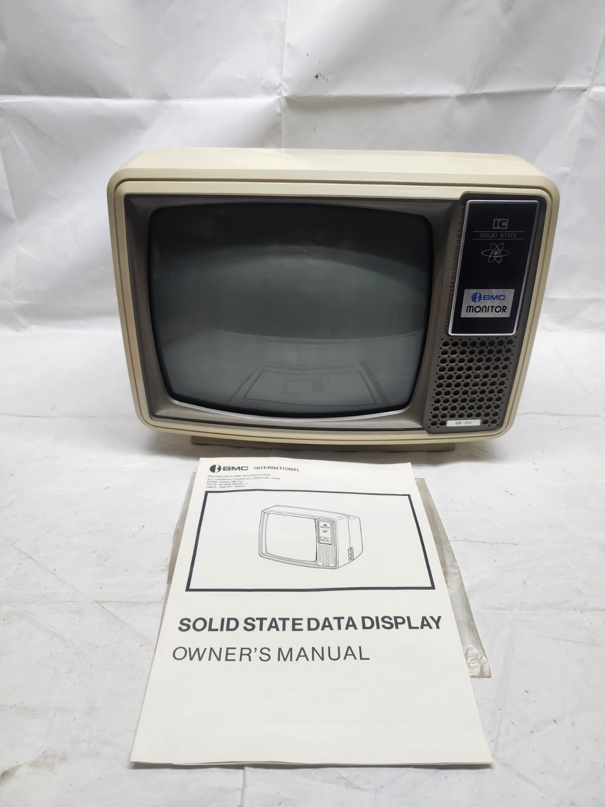 Vintage BMC BM-12AU 12" Green Monochrome CRT Computer Monitor - Tested, Working