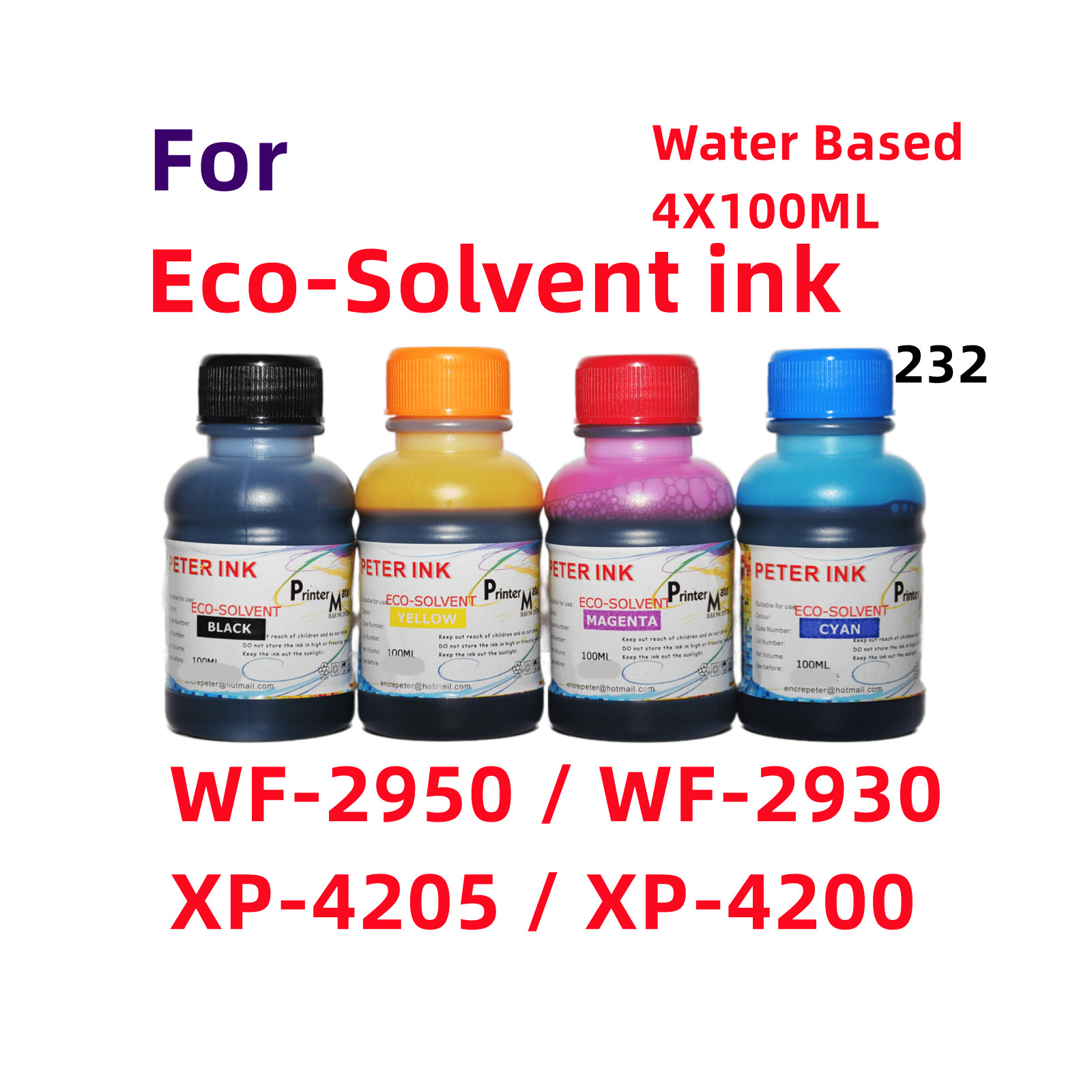 Eco solvent ink bottles for WF2930 WF2950 XP4200 XP4205 T232 232 cartridge *