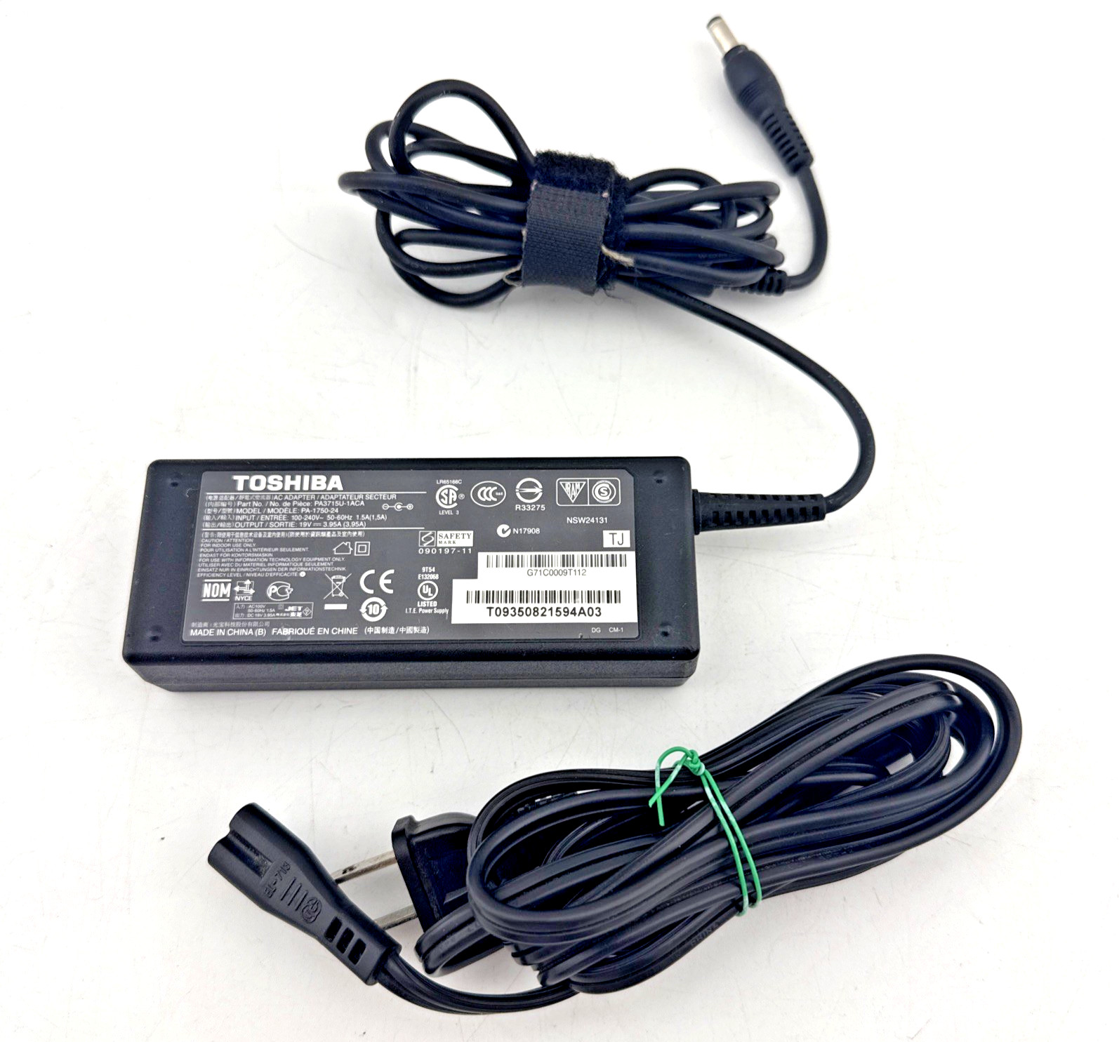 Toshiba PA-1750-24 120W AC Adapter Power Supply 19V OEM Used