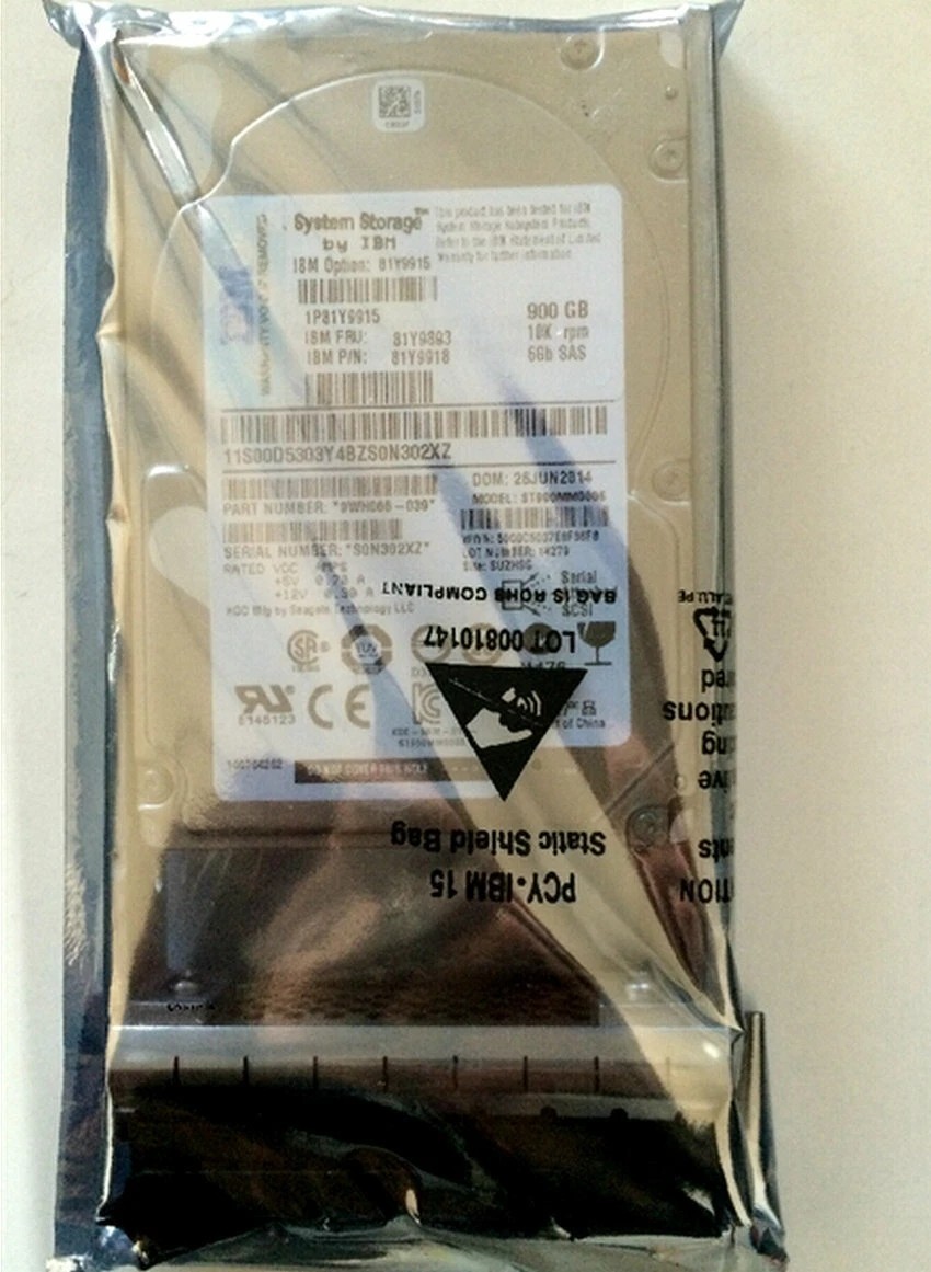 FOR IBM 81Y9915 81Y9918 IBM 900GB 10K 6GBPS 2.5' SAS HARD DRIVE 81Y9893 HDD