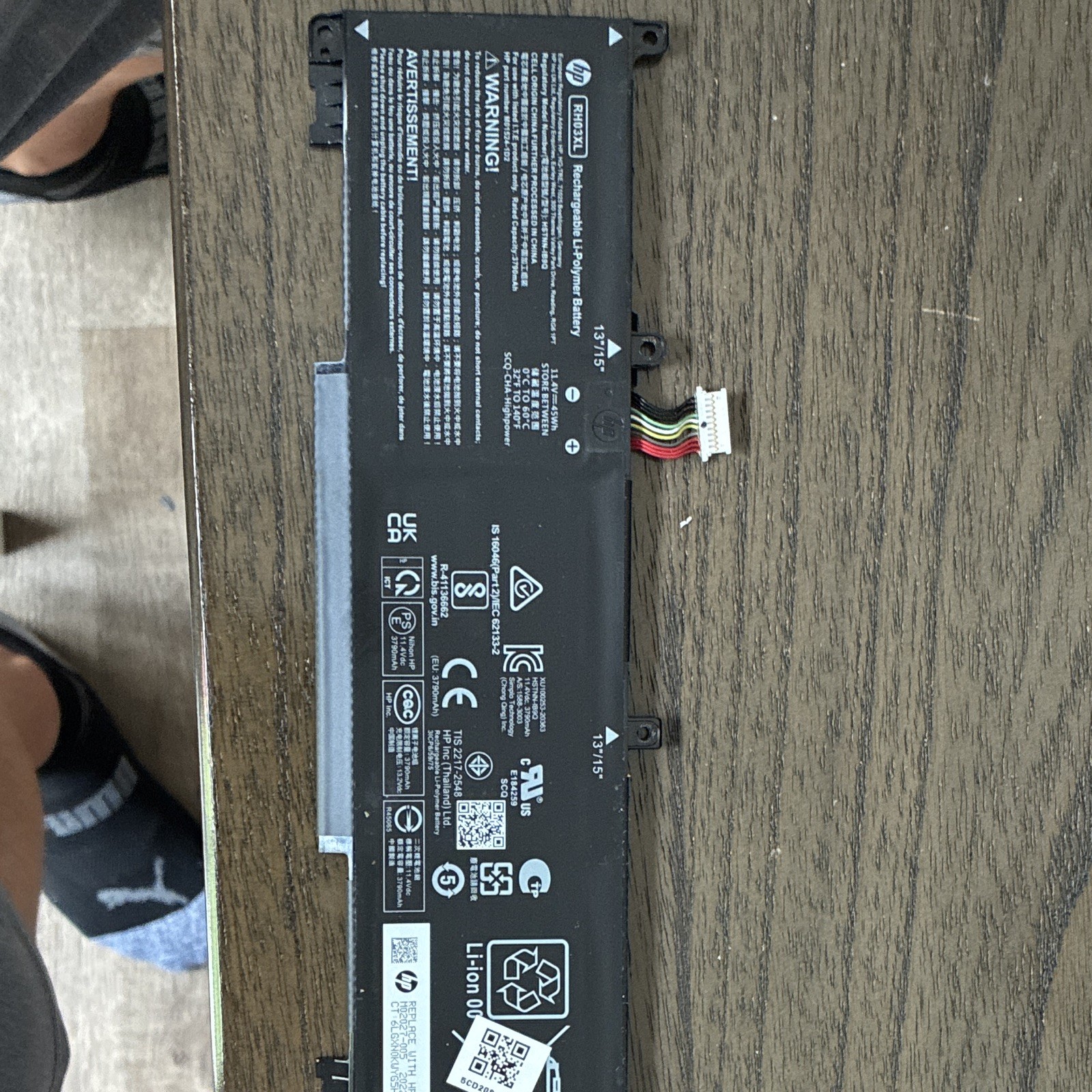 HP RH03XL 11.55V 4100mAh Li-Ion 3-Cell Black Laptop Battery for HP