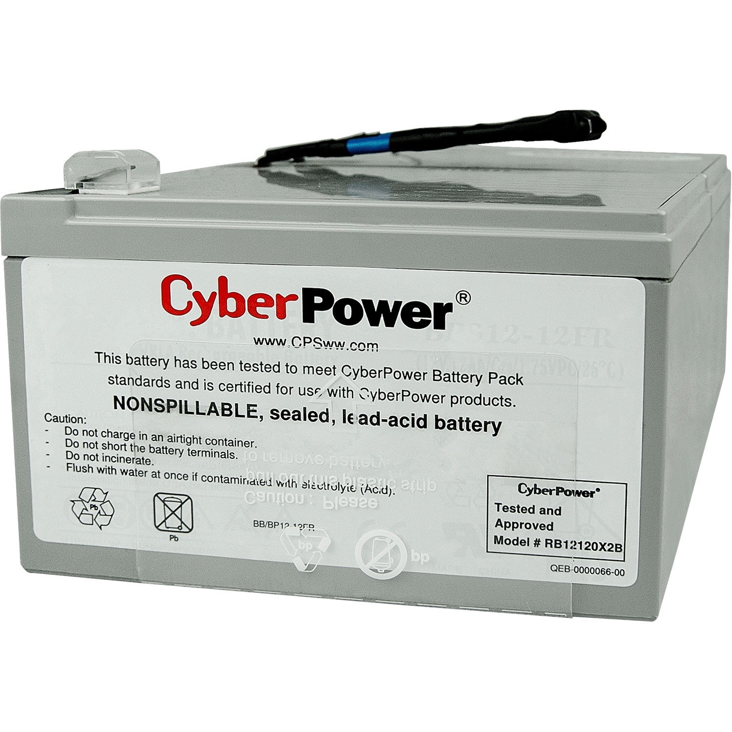 CyberPower RB12120X2B Replacement Battery Cartridge (RB12120X2B)