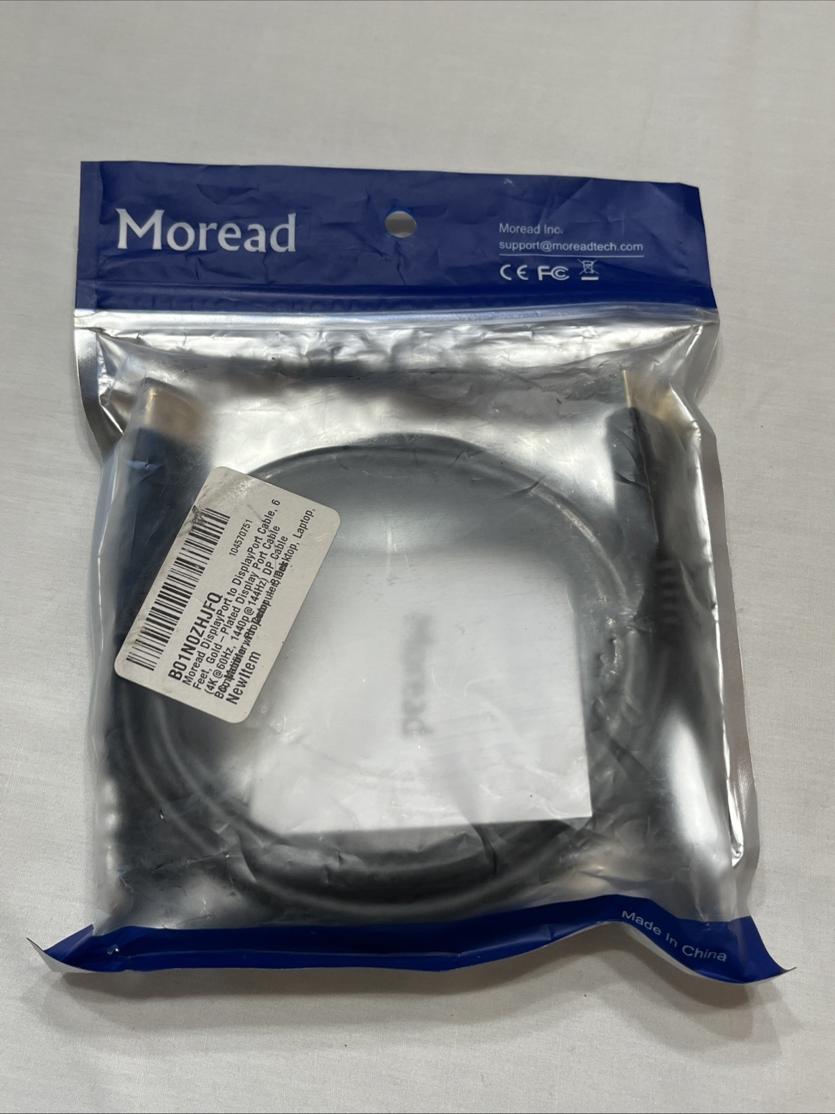 Moread DisplayPort To DisplayPort Cable 6 Feet Gold Plated 4K Rd Description