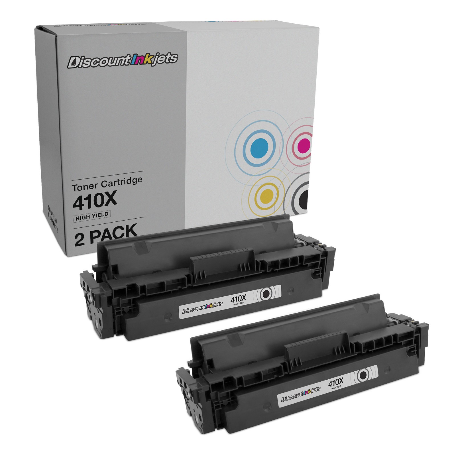 Toner Cartridge Replacement for HP 410X CF410X High Yield (Black, 2pk)
