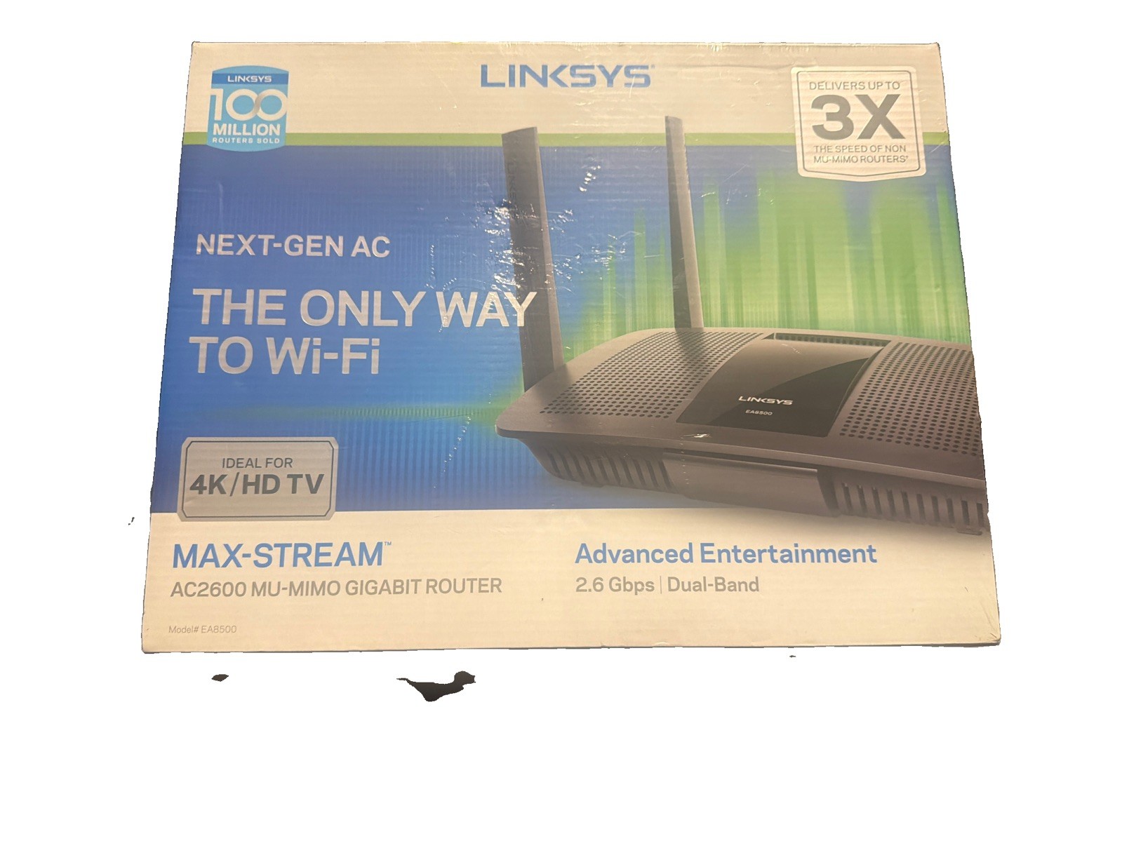 Linksys AC2600 MU-MIMO Max Stream Dual Band Wireless Wi-Fi Router NEW SEALED