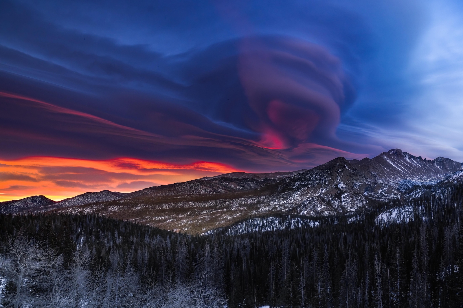 Landscape nature clouds sunset rocky mountains colorado Custom Gaming Mat Desk
