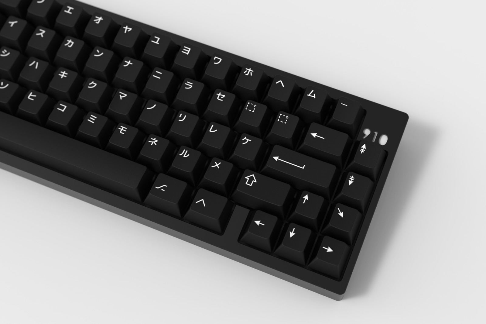 GMK White on Black - WoB - Katakana Keycaps