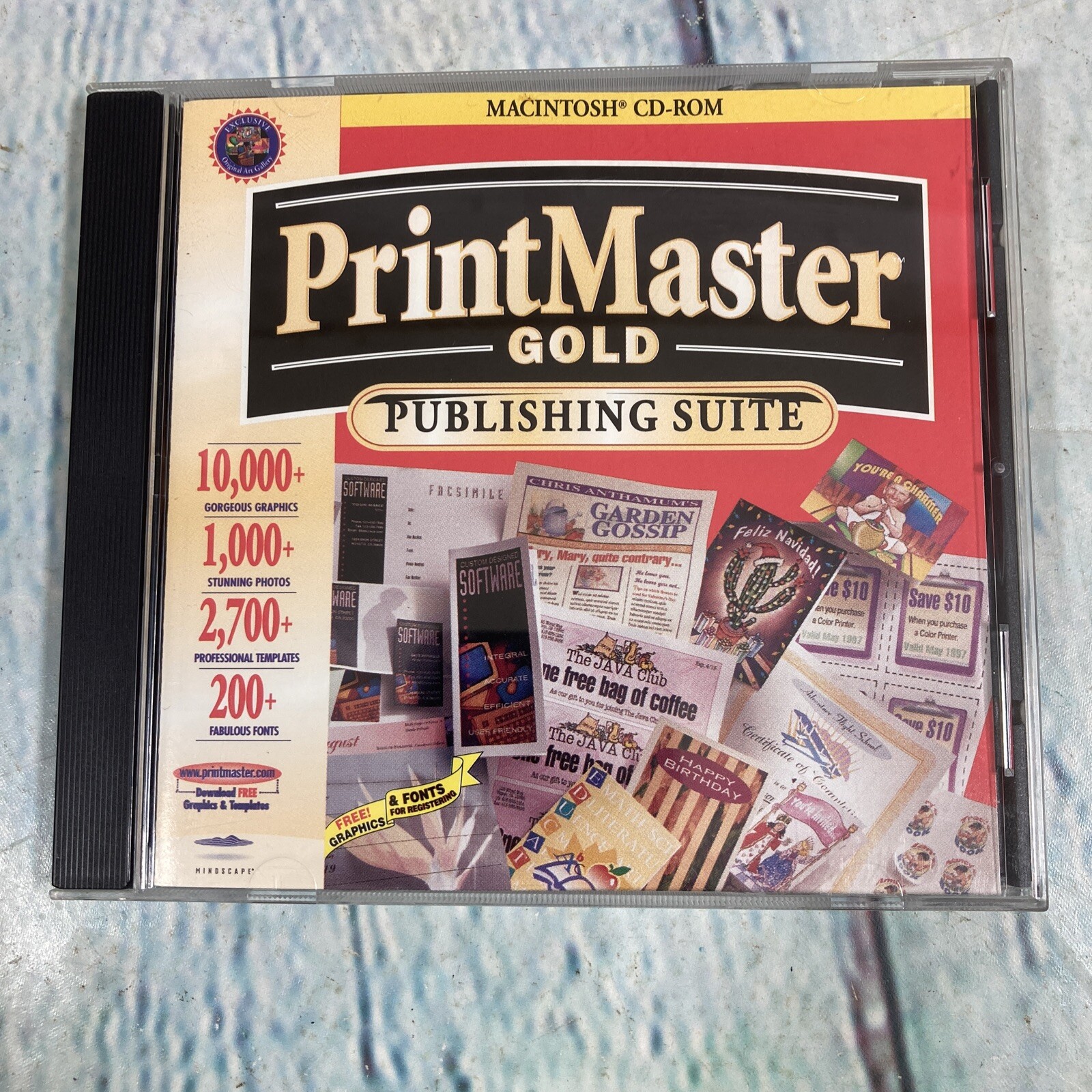 Vintage Print Master Gold Publishing Suite CD Software - For Macintosh 1997