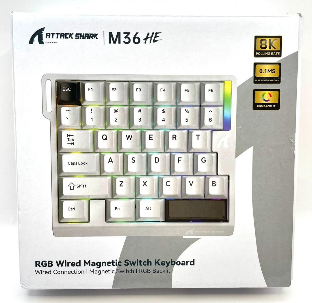 Attack Shark Gaming Keyboard M36 HE 36-Key Rapid Trigger JP Wired Unused
