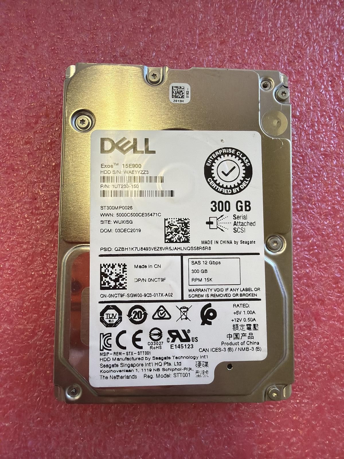 SEAGATE / DELL ST300MP0026 EXOS 15E900 300GB 2.5 SAS HDD