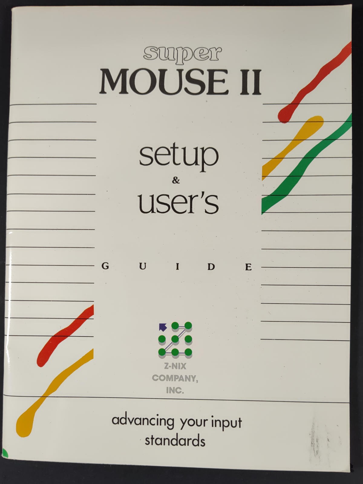 Vintage 1991 Super Mouse II Setup & User's Guide Manual Booklet Z-NIX Company