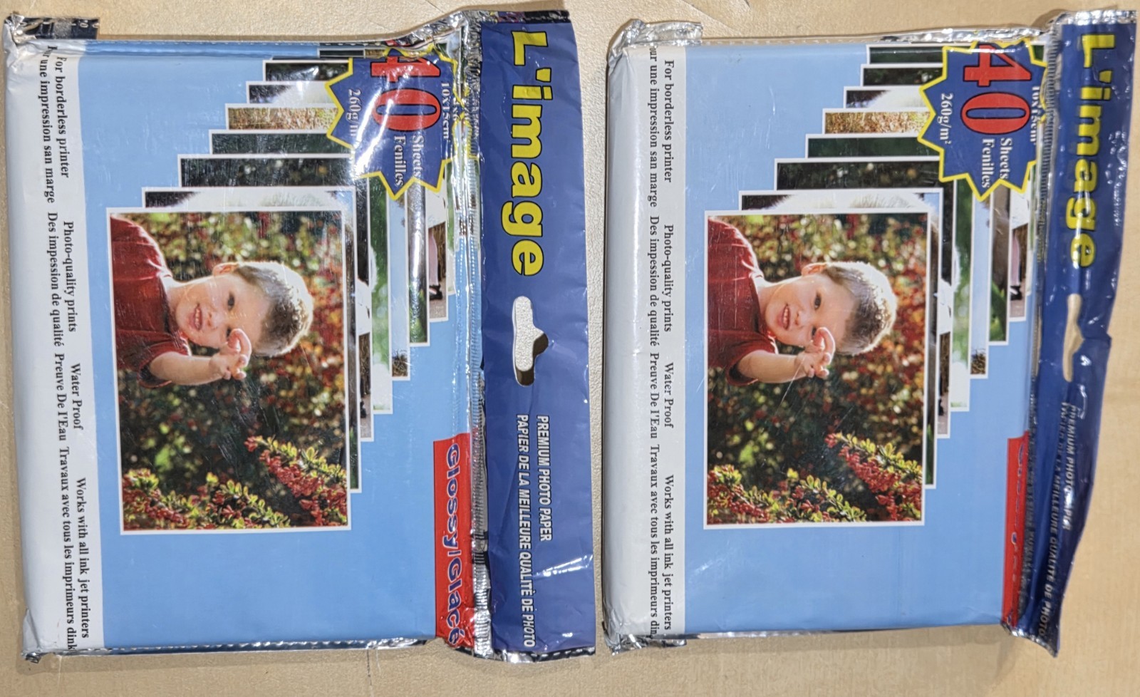 Lot of 2 Premium Photo Paper 5760dpi 80 Sheets of Size 4"x 6" NEW Sealed Pack