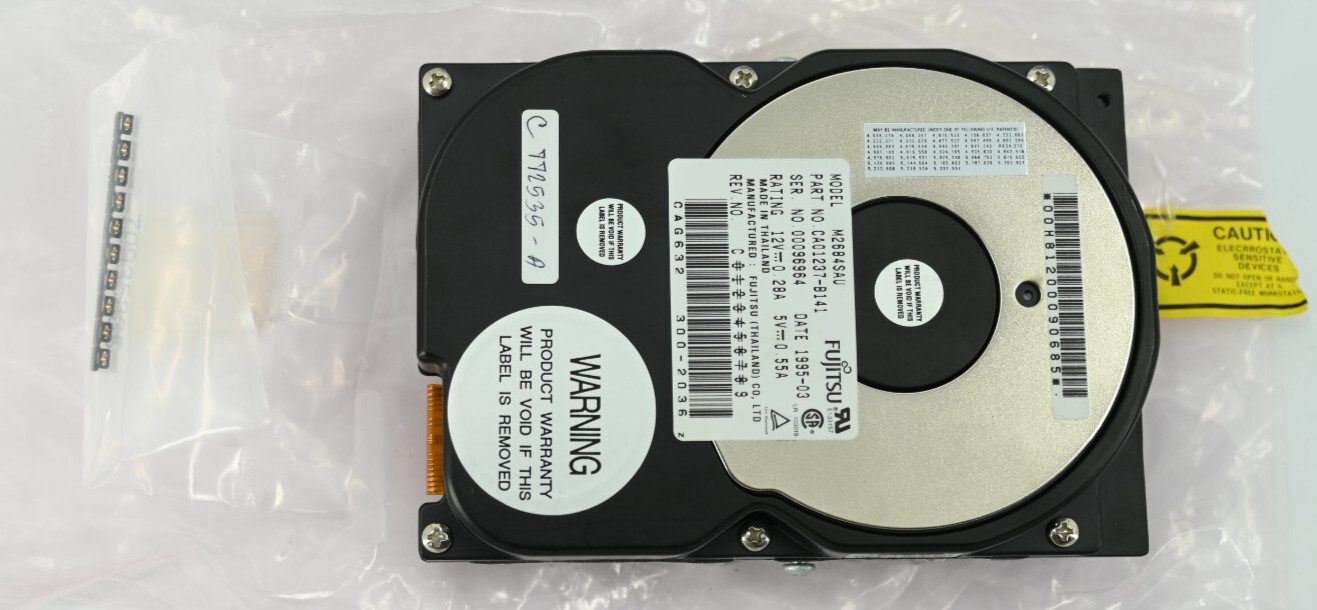 Vintage NOS Fujitsu Hard Disk Drive Limited M2684SAU CA01237-B141