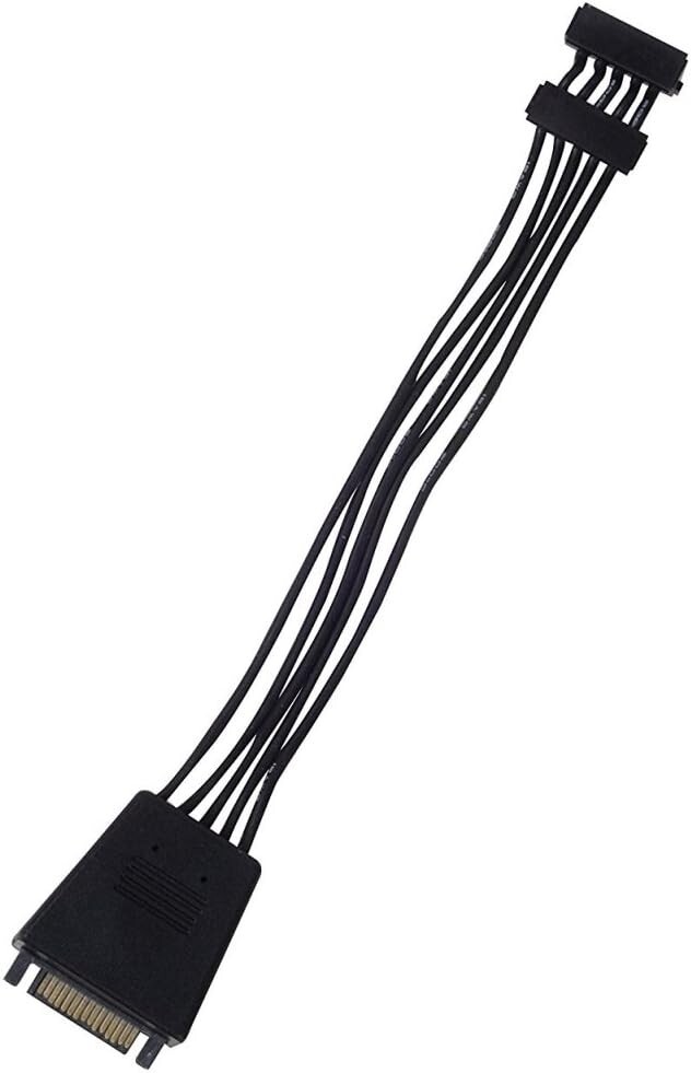 Silverstone Tek Super Flexible 2-in-1 SATA Power Adapter Cable