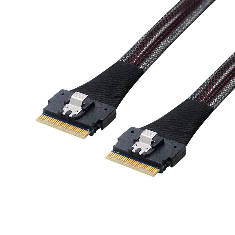 SAS 4.0 SFF-8654 8i 74pin Host to SFF-8654 Slim SAS  Target PCI-E Slim Line