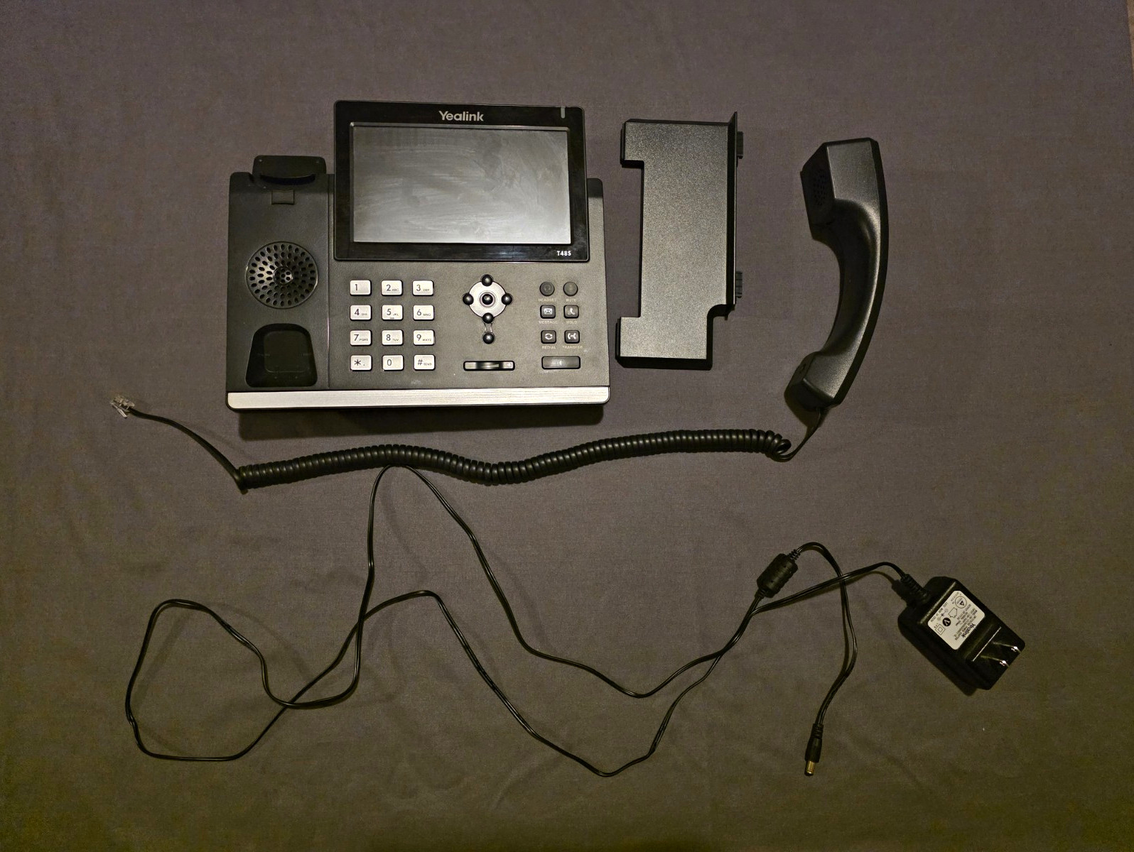 Yealink SIP-T48S Black 16-Line Gigabit IP Phone PoE w/ Handset Stand Adapter
