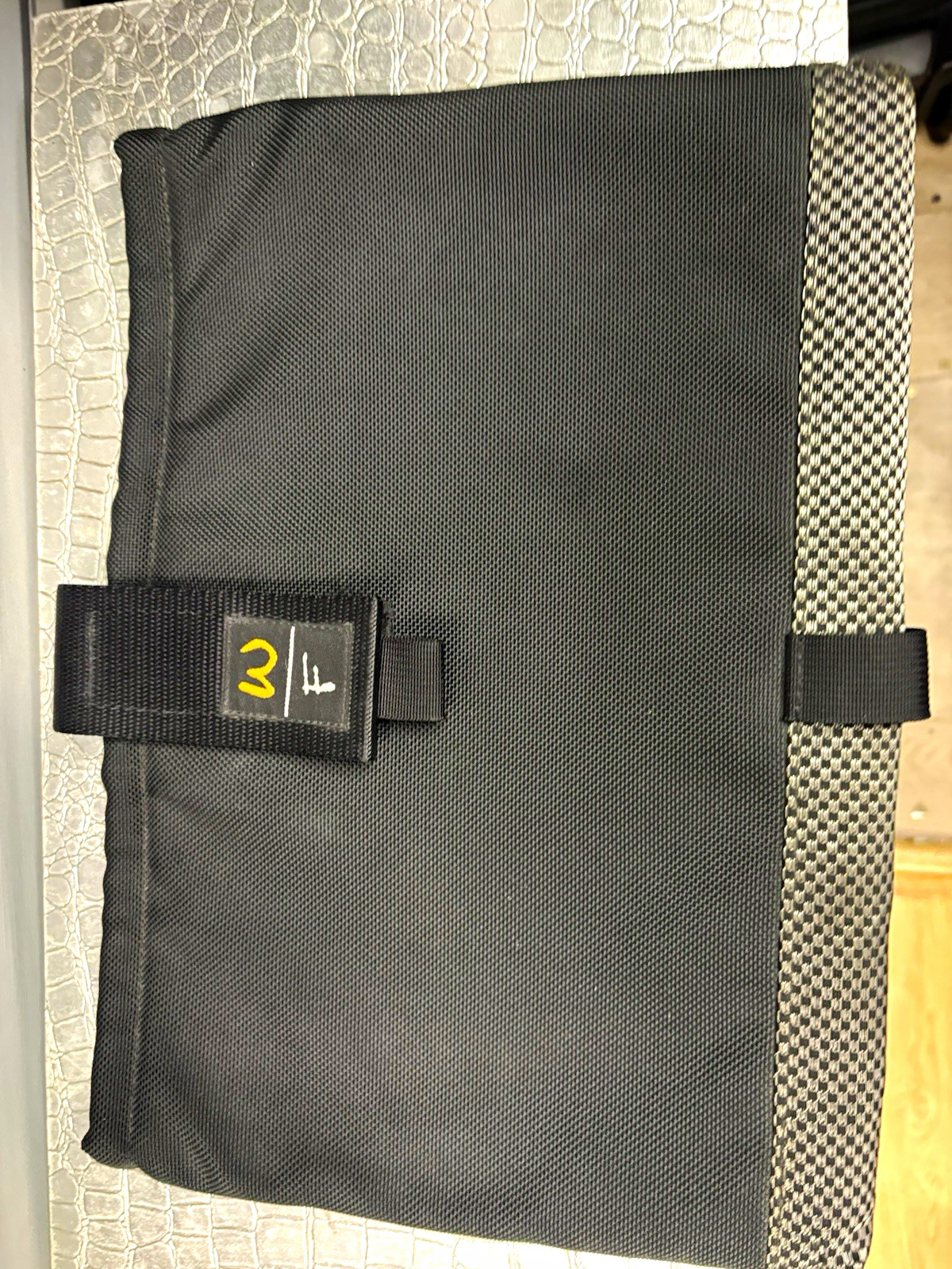 WaterField Designs 13in Black Nylon Laptop Sleeve Case, Padded, Solid Pattern