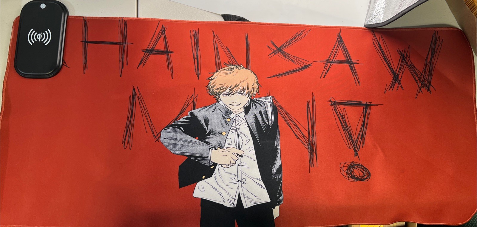 Chainsaw Man Denji Gaming Mousepad Desk mat w/ Wireless Charger 35"x16"