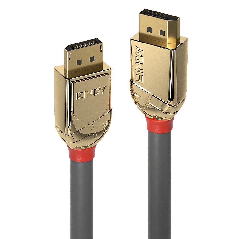 Lindy W128370319 809444 2M Displayport 1.4 Cable Gold Line ~E~